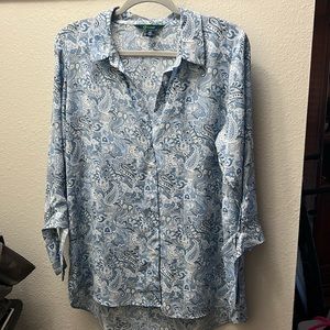 Size Large, Blue Paisley
